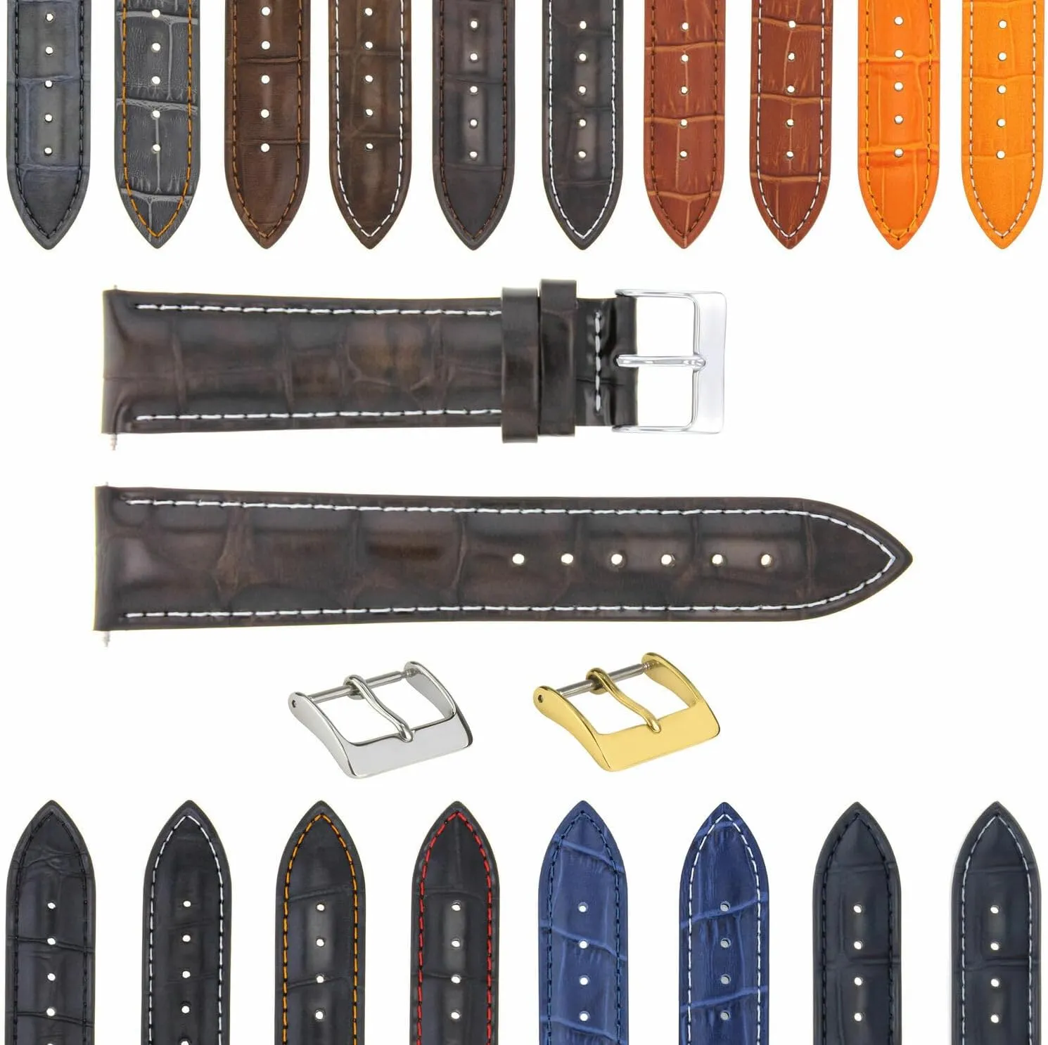 Clasp Compatible With Bulova Watch 3B Ewatchparts instructor despondent harsh precede advanced prizefight 17-24mm Leather Watch Band Strap With Deployment 