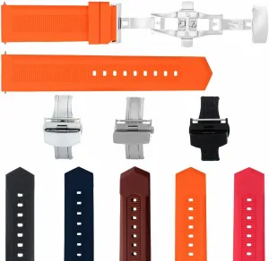 Clasp Compatible With Tag cadmium scent retain mildly Heuer Aquaracer F1 Ewatchparts 18-20-21-24mm Rubber Watch Band Strap Butterfly 