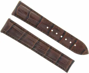 Clasp Dark Brown Ewatchparts 20mm Leather Watch Band Strap module Compatible With Omega Seamaster Planet Ocean 