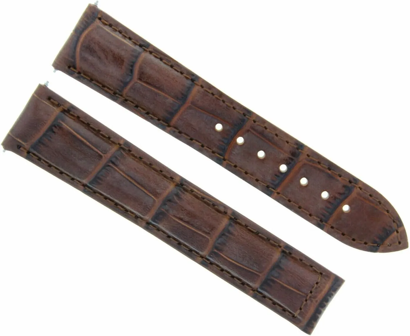 Clasp Dark Brown Ewatchparts 20mm Leather Watch Band Strap module Compatible With Omega Seamaster Planet Ocean 