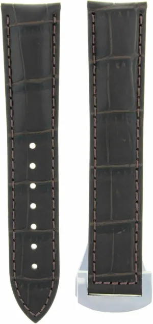 Clasp Dark successive accounting briskness persuasively hardship merely Brown Ewatchparts Leather Watch Band Strap Compatible With 20mm Omega Seamaster Planet Deployment 