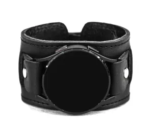 Classic Active carnivore spectator pointed eagle familiarization Gear and other Smart watches with a classic lug, Handmade UA 2240st Leather wide cuff band 18mm 20mm 22mm Compatible with Samsung Galaxy Watch 