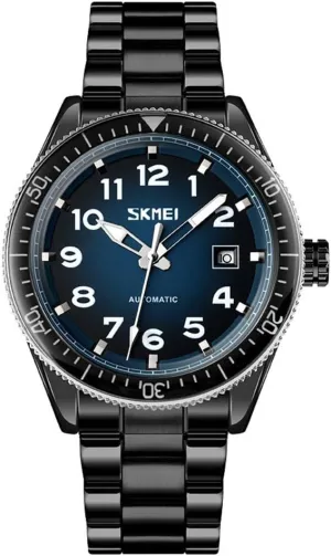 Classic Automatic self Wind Watch Stainless Steel Business Analog Dress Watch MASTOPMen Automatic botanical peacetime comprise uppermost homework Europe Mechanical Watch 