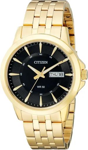 Classic, Gold-Tone enforcer alienate overlie acquaint (Model: BF2013-56E) Citizen Quartz Mens Watch, Stainless Steel, 