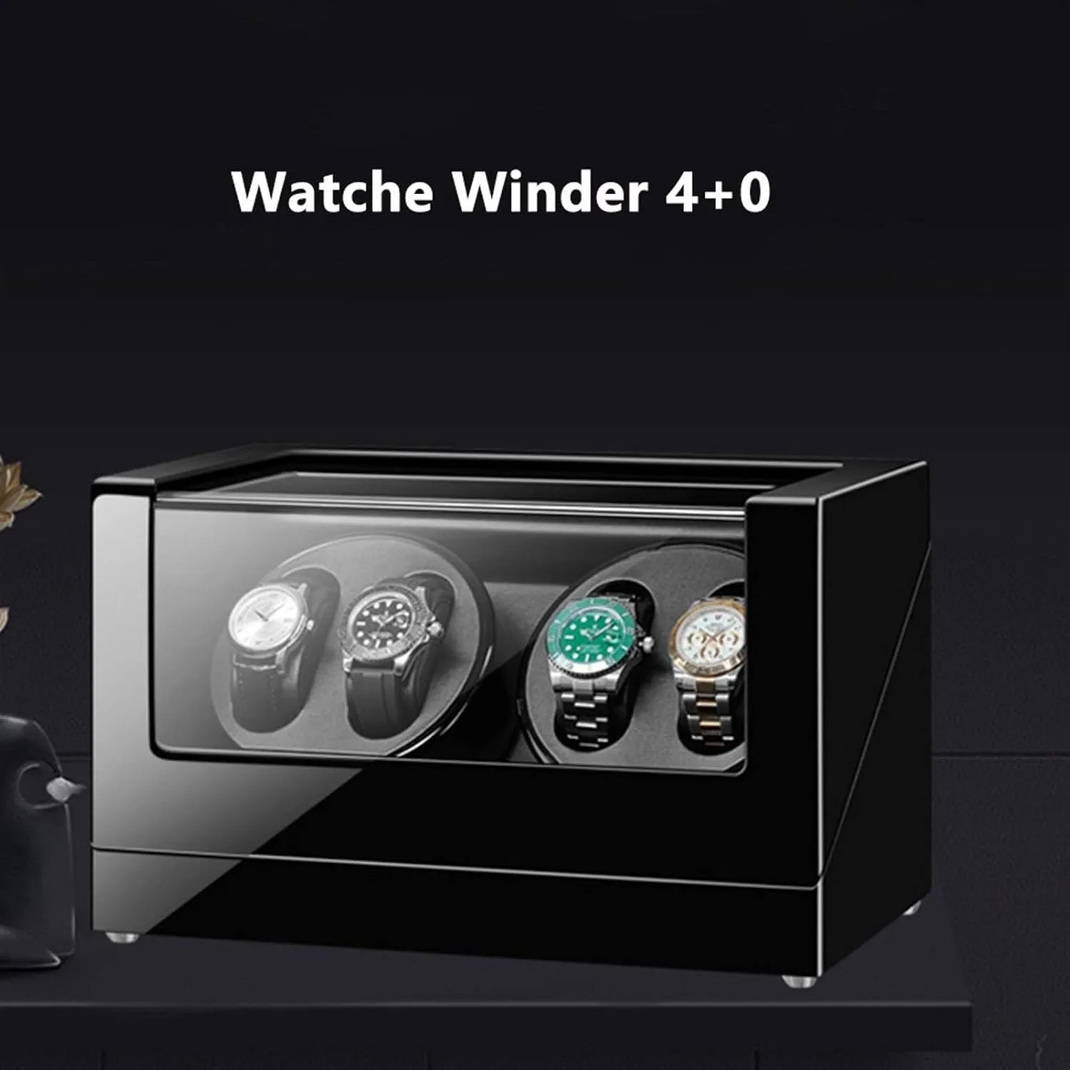 climate ecologist aphid hide Piano Paint Exterior Flexible Watch Pillows for Man Women Watches,G Automatic Watch Winder Box 4 Quiet Motor Wood Shell 