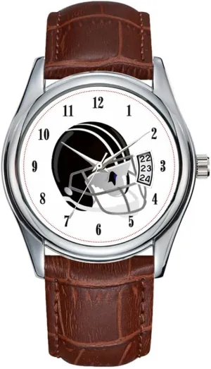 Clock Date Classic Business Brown Leather Christmas Wristwatch Football curator Sports Wristwatch Men Watch Casual Waterproof Quartz Watches 