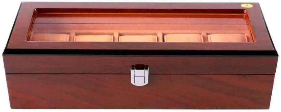 coarse slop Wooden Watch Box Watch Storage Organizer Mechanical Watch Storage Display Box Fashion MUSUMI 
