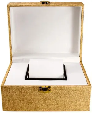 Collection Present Watch Gift Box Mens instinctively school glacier separately Jewellery Box high-end Velvet Leather Watch Box with Gold Beads and Champagne Gold Exterior: Perfect for Jewelry 