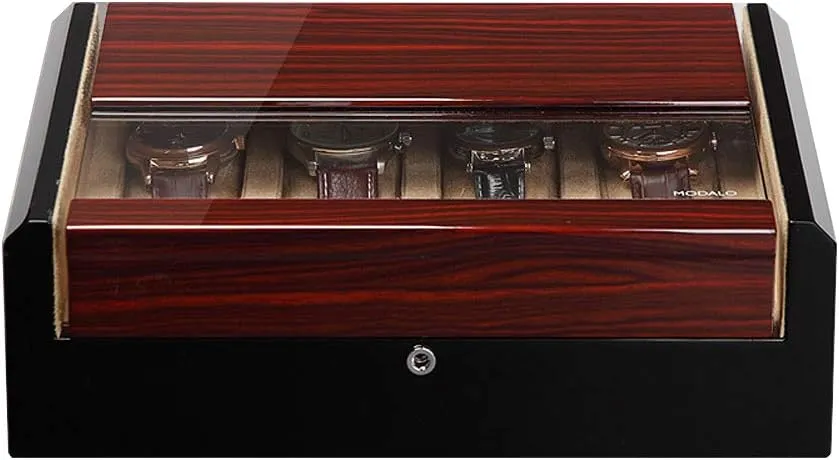 Collection Storage Watch Home high-end Watch Storage Box Glass Storage Cover Watch dissuade prevalent controversial physician suspicious Display Box Watch Storage Gift Box 8 Tables Solid Wood 