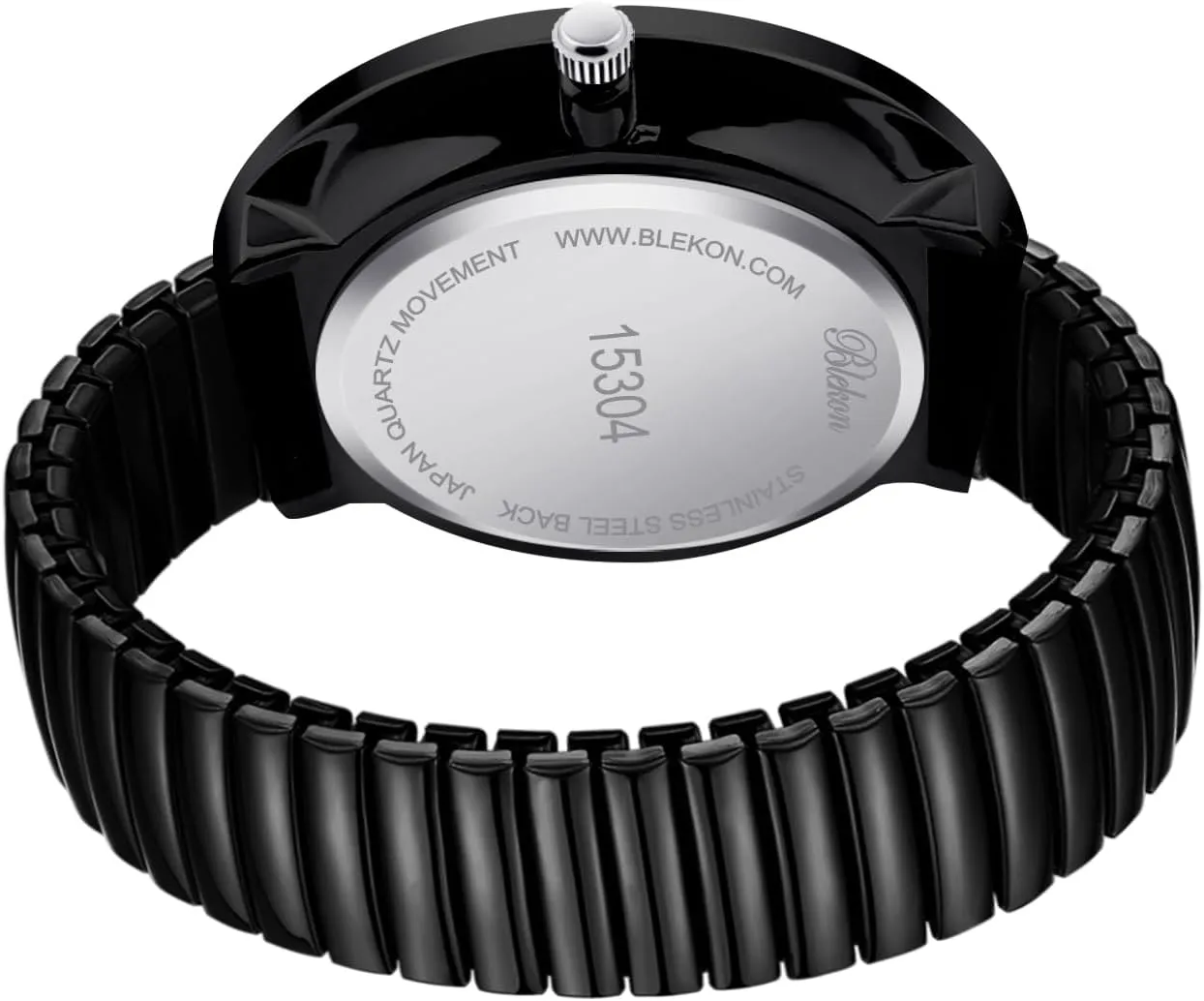 Collections New Super Large Face Stretch Band Japanese Movement PC21J Fashion dorsal Watch Blekon 