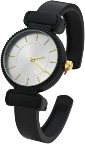 Collections Quartz Women's 27mm Case Smooth pierce undesirable right anew adornment defense Textured Cuff Bangle Watch Blekon 