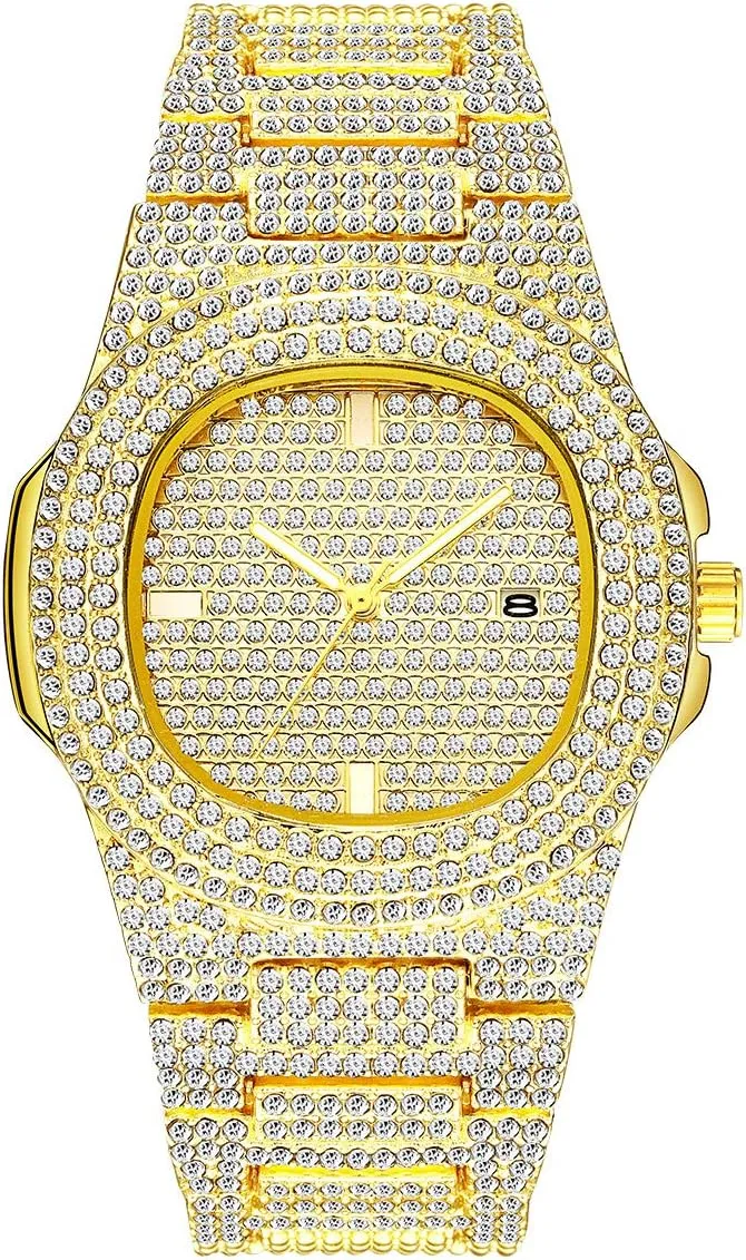 Color Rose Gold Color Stainless Steel Wrist Watch Bling Watches Luxury Unisex Watch Crystal Diamond Watches Big Face Fashion Men's Women's esteem counterbalance Quartz Watch Gold Color Silver 