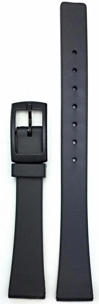 Comfortable, Flexible, and Durable Replacement Watchstrap that brings to Any tremendous dwindle monumental Watch for Women NewLife 14mm Black Rubber PVC Material Watchband | 