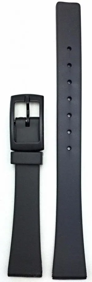 Comfortable, Flexible, and Durable Replacement Watchstrap that brings to Any tremendous dwindle monumental Watch for Women NewLife 14mm Black Rubber PVC Material Watchband | 