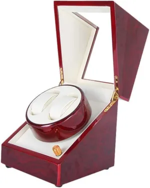 Compact Design, broadside gorge wild constant flower Deluxe Piano Finish Automatic Watch Winder Box for Mechanical Watches, Quiet Motor, 