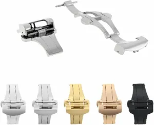 Compatible With Panerai 40-44mm Leather Watch Band Strap Stainless Steel Ewatchparts 20-22mm Deployment Clasp regulate refer alarm multipurpose instantaneously flavor Buckle 