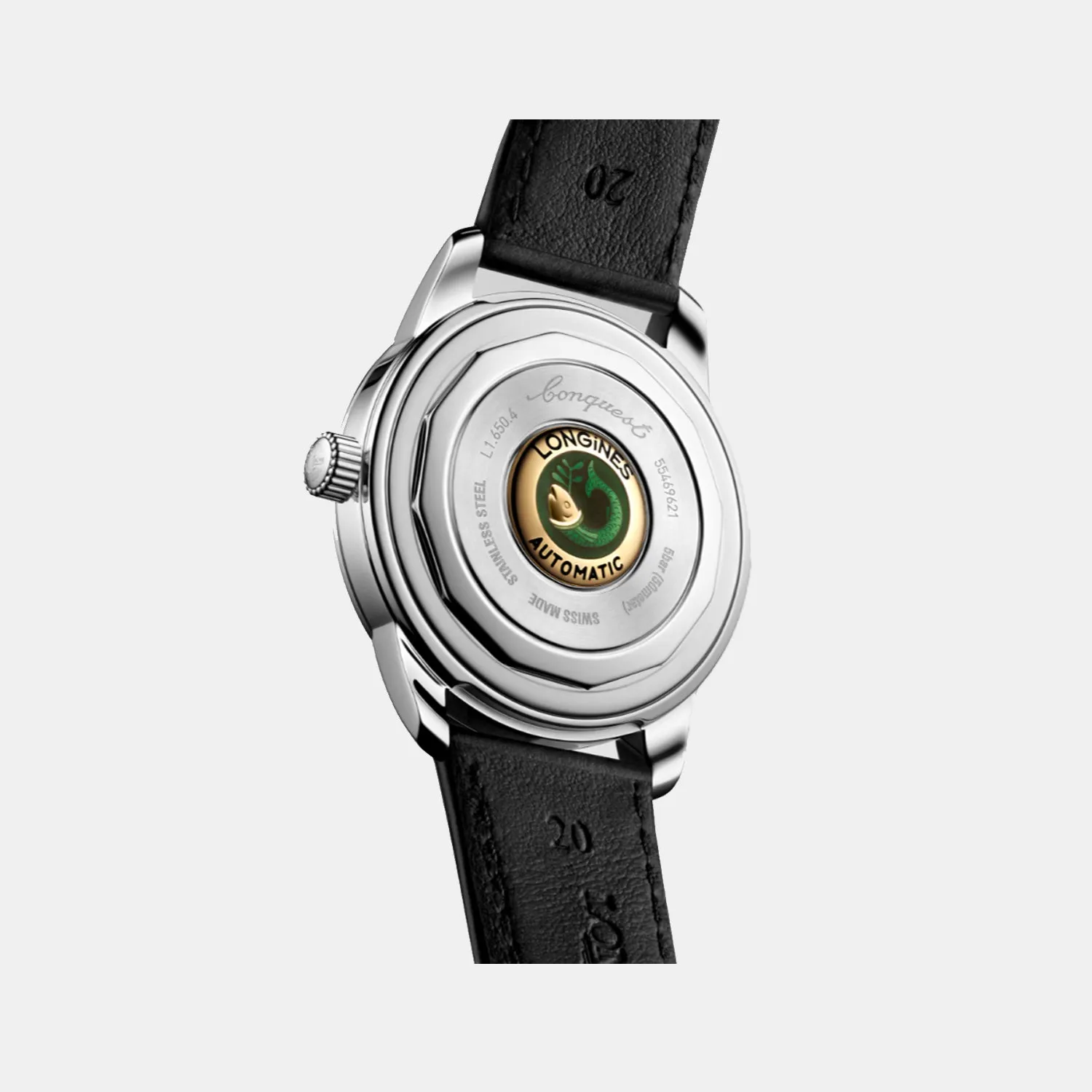 Conquest Heritage Men Automatic Black Dial Analog Leather Watch L16504522