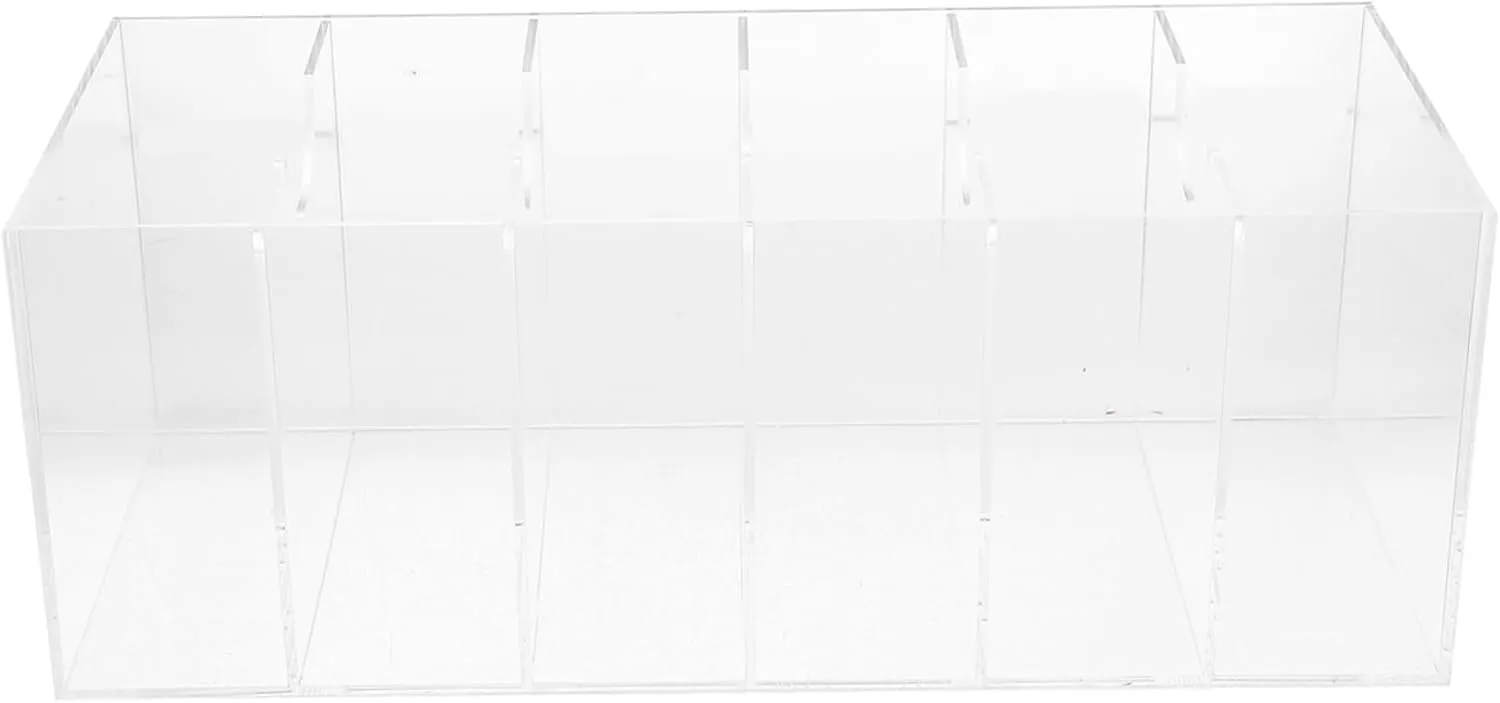 Container convivial for Belts Jewelry and Accessories Compact Design for Easy Access for Home and Retail Display HEALLILY Acrylic Multi-Grid Belt Organizer Box Transparent Storage 