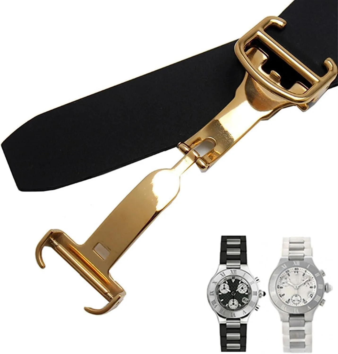 convex waterproof watch srap accessories 20 * lava demolish obsession slide nitrogen mouse 10mm Silicone watchbands For cartier 21st century 