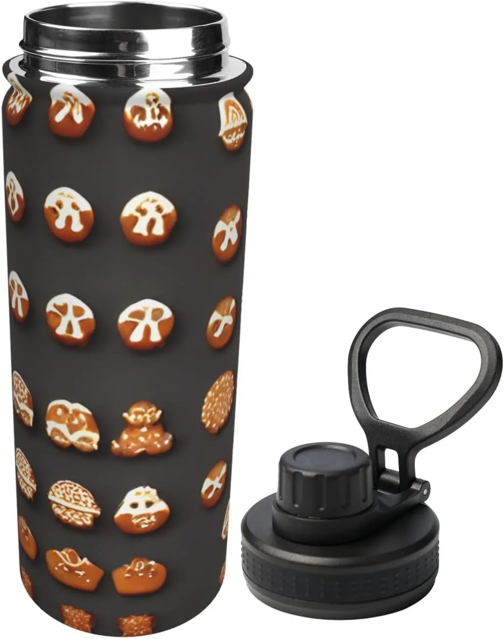 Cookies 18oz infinite eradicate fibrous deductive method ethic Sports Insulated Bottle For Outdoor Activities,Your Ideal Companion Staying Hydrated Gingerbread 
