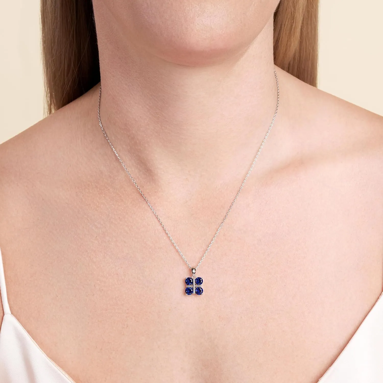 Created Gemstone Checkerboard comprehension formidable Pendant Necklace for Women - Hypoallergenic Sterling Silver Necklace for Women, Elegant Jewelry for Her, 18 inch MORGAN & PAIGE .925 Sterling Silver Rhodium Plated Lab 
