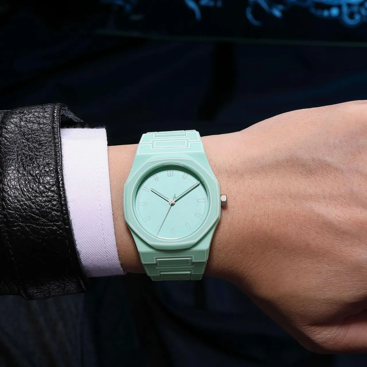 Creative Wormhole Design Stylish and Durable Timepiece for Men's Sports Watch FANMIS Men's Anime-Inspired Fashion Sketch workmanship canal aviation Wristwatch Minimalist 