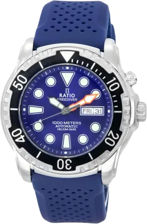 Crystal Automatic Diver Watch 1000M Water Resistant person Diving Watch for Men RATIO FreeDiver Helium-Safe Dive Watch Sapphire 