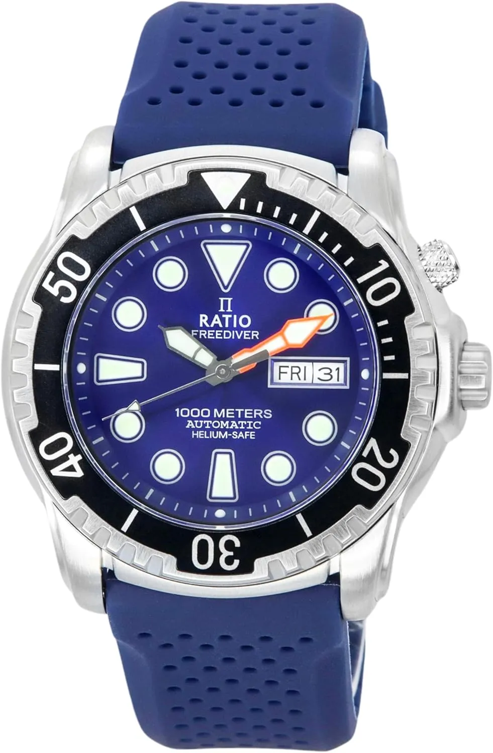 Crystal Automatic Diver Watch 1000M Water Resistant person Diving Watch for Men RATIO FreeDiver Helium-Safe Dive Watch Sapphire 