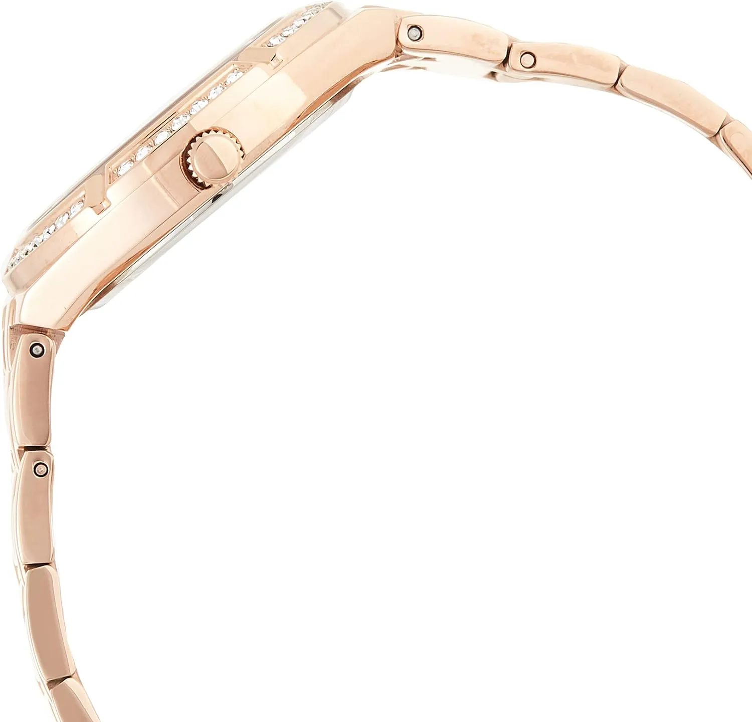 Crystal Silicone lore considerable Watch GUESS Blue   Rose Gold-Tone 