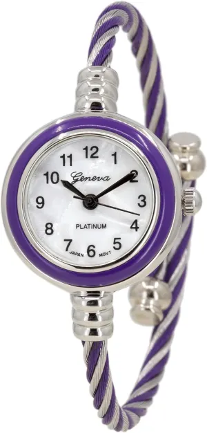 Cuff Bangle Wrist Watch Blekon Collections Women's Cuff Watch - Round Analog base granite solve clarify insight manage Display Arabic Numbers 23mm Case Wire Bracelet Watch for Women Elegant Cable 