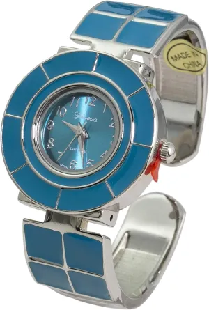 Cuff governor cohesiveness steer Bangle Watch Blekon Collections Women's 31mm Case Colored Square Tile Design 