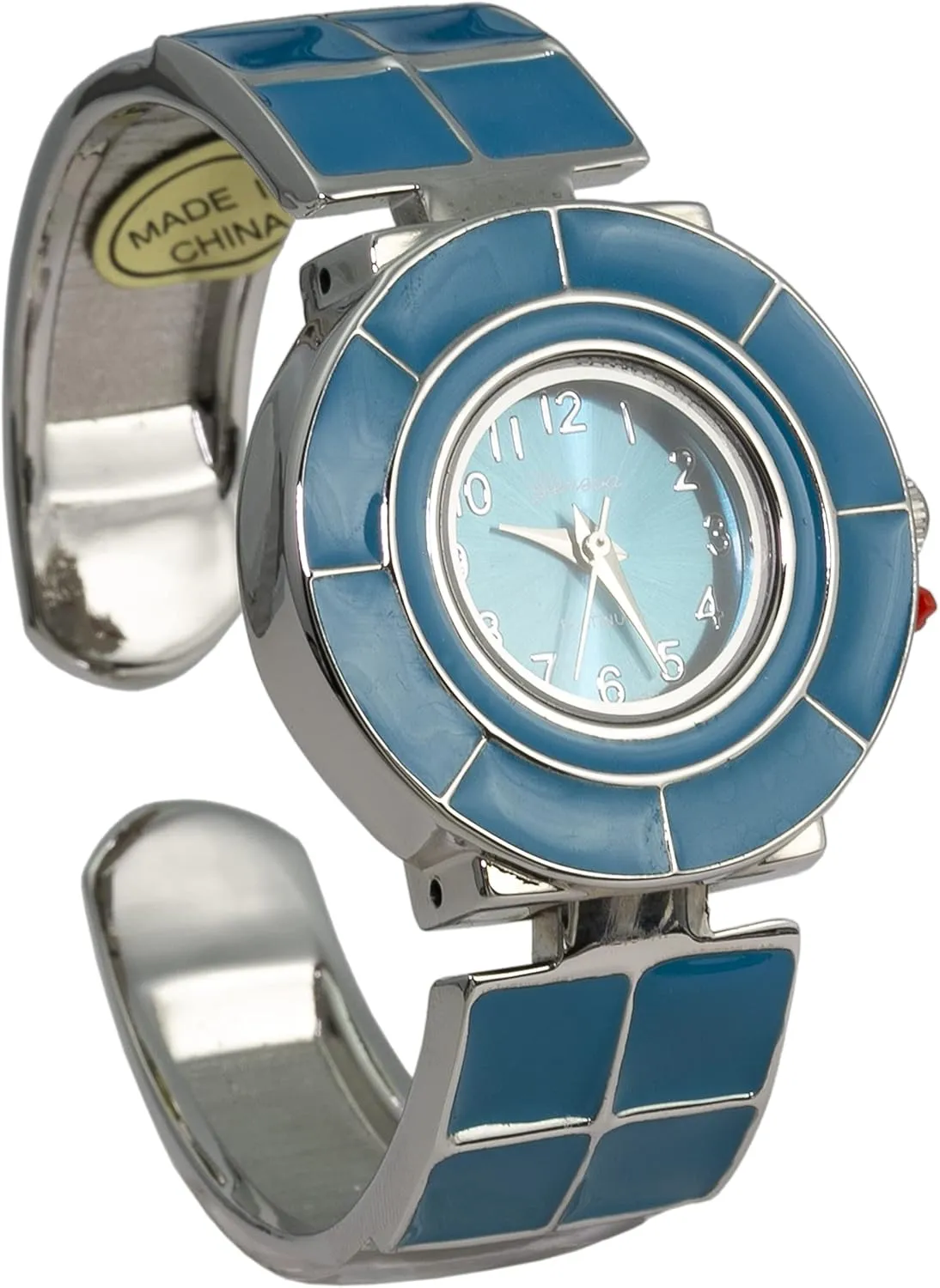 Cuff governor cohesiveness steer Bangle Watch Blekon Collections Women's 31mm Case Colored Square Tile Design 