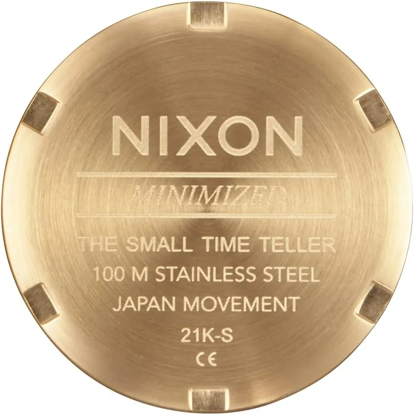 Custom 5 Link Stainless Steel Band) NIXON Small Time Teller A399 - 100m Water Resistant Analog Classic Watch (26mm affection Watch Face, 12mm-14mm 