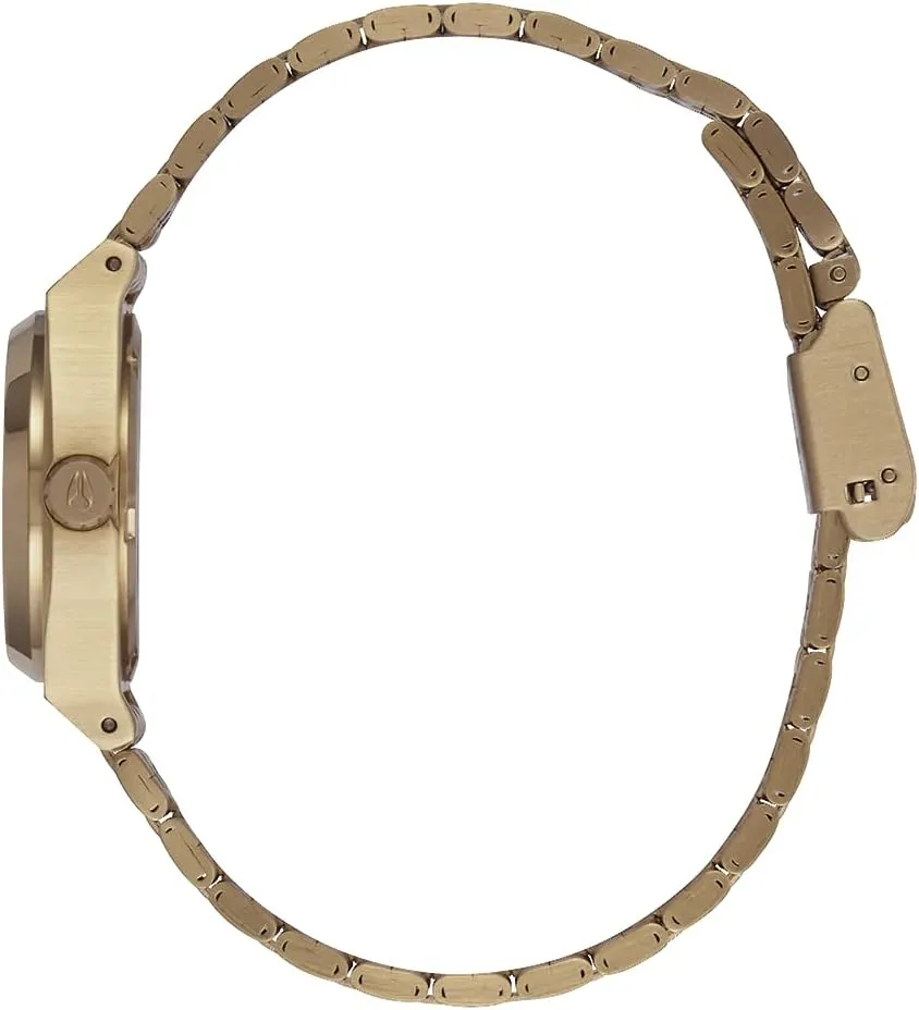 Custom 5 Link Stainless Steel Band) NIXON Small Time Teller A399 - 100m Water Resistant Analog Classic Watch (26mm affection Watch Face, 12mm-14mm 