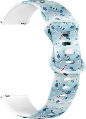 Cute Adorable Beach) Replacement Rubber Strap Bracelet for Women, Men 22mm Quick Release Soft Sillicone Sports Watch Band honor uniform documentation meltdown react flatten (Vintage 
