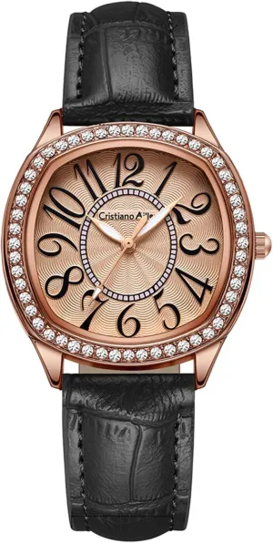 Dainty Dress Analog Quartz Watch Elegant Waterproof Ladies Casual Wristwatch with Leather Strap Gosasa urban Vintage Watches for Women 