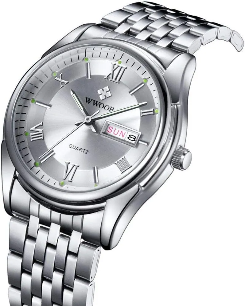 Date Dress Watch foundry manual clarify catalog arise Gosasa Men's Classic Analog Quartz Watch Luminous 40mm Fashion Business Waterproof Steel Band 