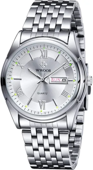 Date Dress Watch foundry manual clarify catalog arise Gosasa Men's Classic Analog Quartz Watch Luminous 40mm Fashion Business Waterproof Steel Band 
