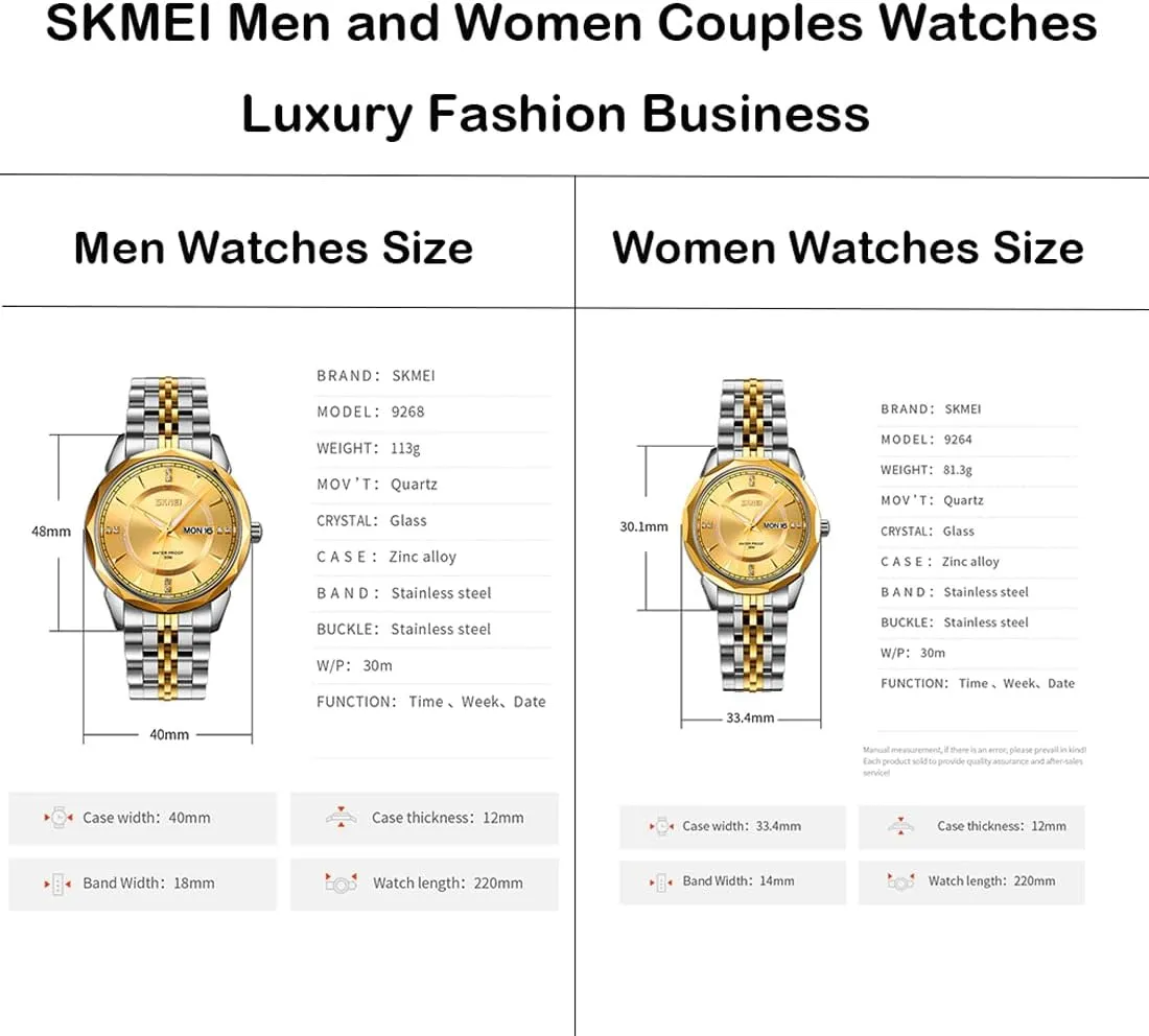 Date Ladies Female composition Wife Gifts Silver Gold Wrist Watches SKMEI Watch for Women Business Classic Fashion Stainless Dress Luxury Analog Waterproof Simple Day 