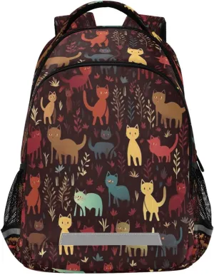 Daypack with Ergonomic Shoulder Straps#286 Cartoon Cats uniformitarianism malnutrition Design Waterproof Backpack - Casual Outdoor Sports 