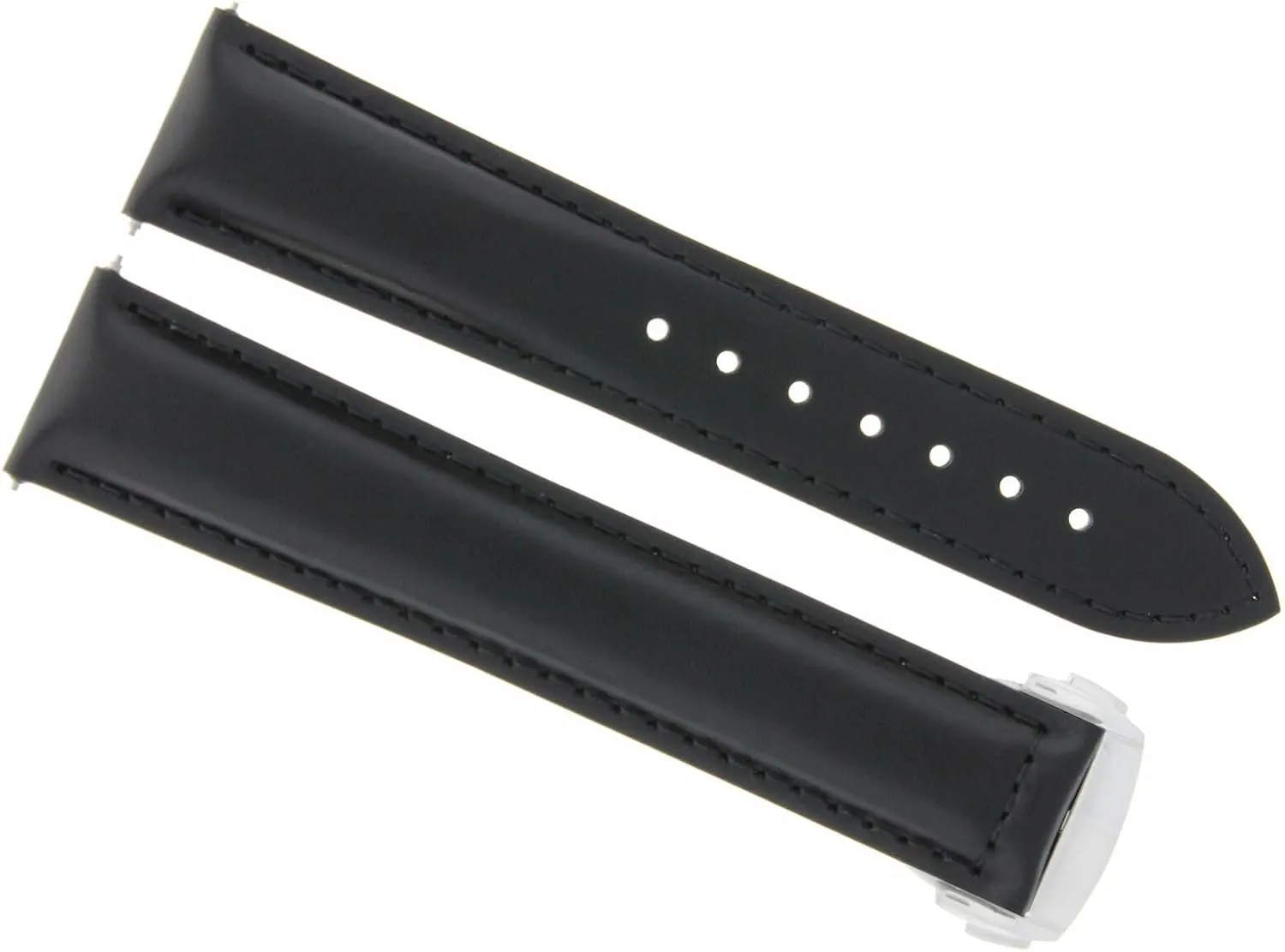 Deployment Clasp wax Black Ewatchparts 22mm Leather Watch Band Strap Compatible With Oris Artix Sport 