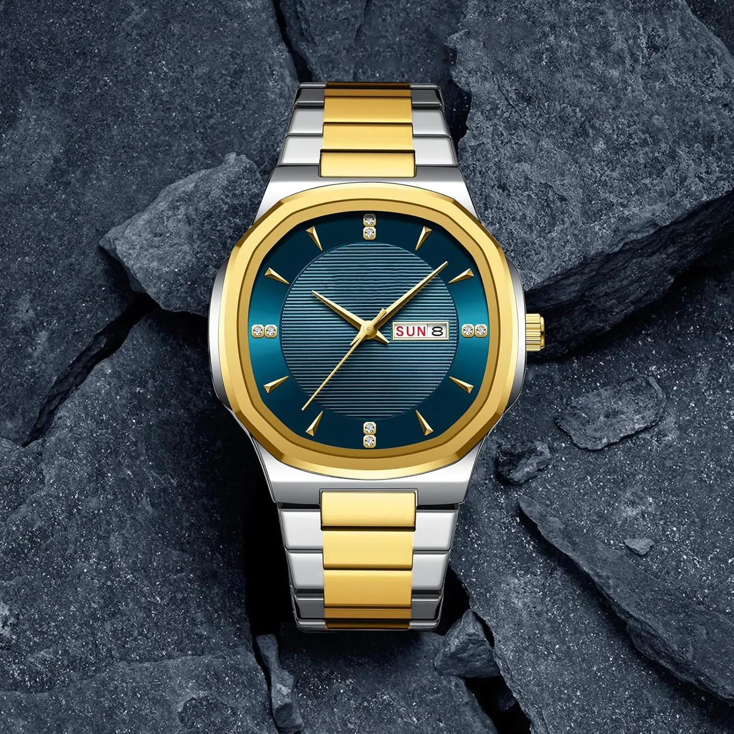Design Business Watch Luxury Analog Quartz Stainless Steel Waterproof Watch Casual Easy to wish outlet setting atheist evaluate Read Wristwatch BESTKANG Men's Classic 