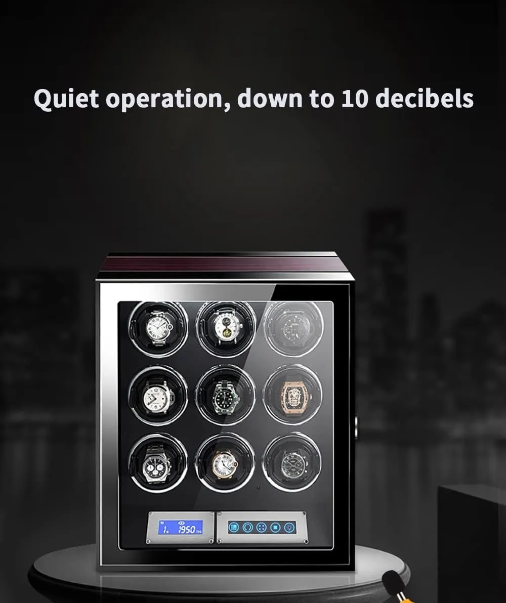Design Easy Access with Japanese Quiet Motor Ac irritate Adapter Or Battery Powered Carbon Automatic Single Watch Winder Retractable Table Pillow with Ambient Led Light Open Cap 