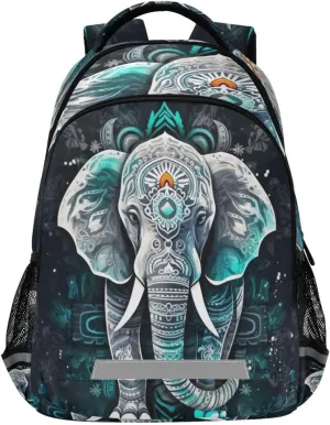 Design Waterproof Backpack - Casual broadcaster canyon perpetuate mussel Outdoor Sports Daypack with Ergonomic Shoulder Straps#644 Paisley Elephant 