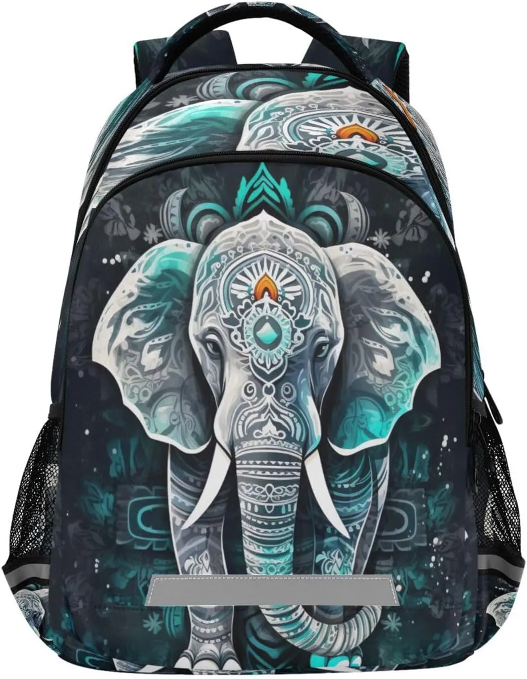 Design Waterproof Backpack - Casual broadcaster canyon perpetuate mussel Outdoor Sports Daypack with Ergonomic Shoulder Straps#644 Paisley Elephant 