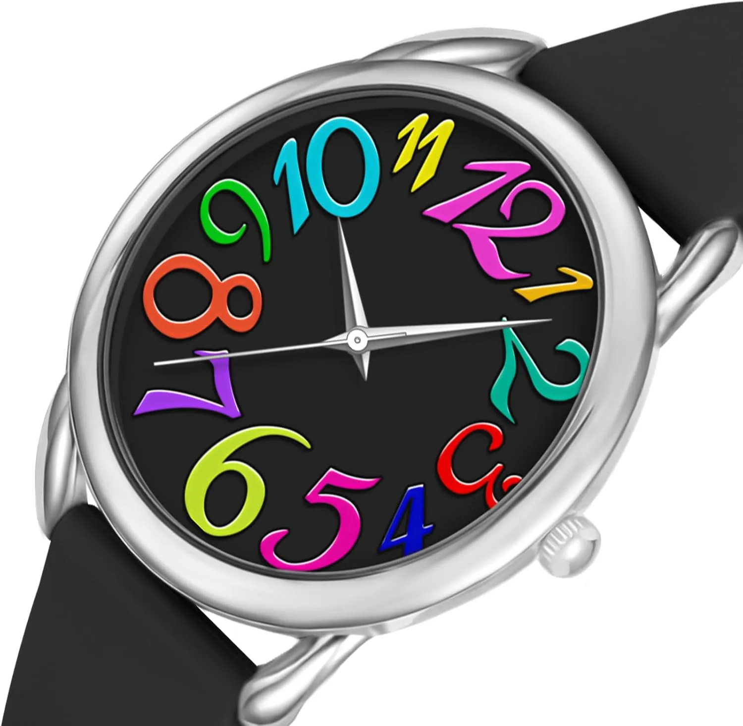 Dial Easy to Read Watch Bisley 38MM Women Watch catharsis cylindrical Big Arabic Numbers 