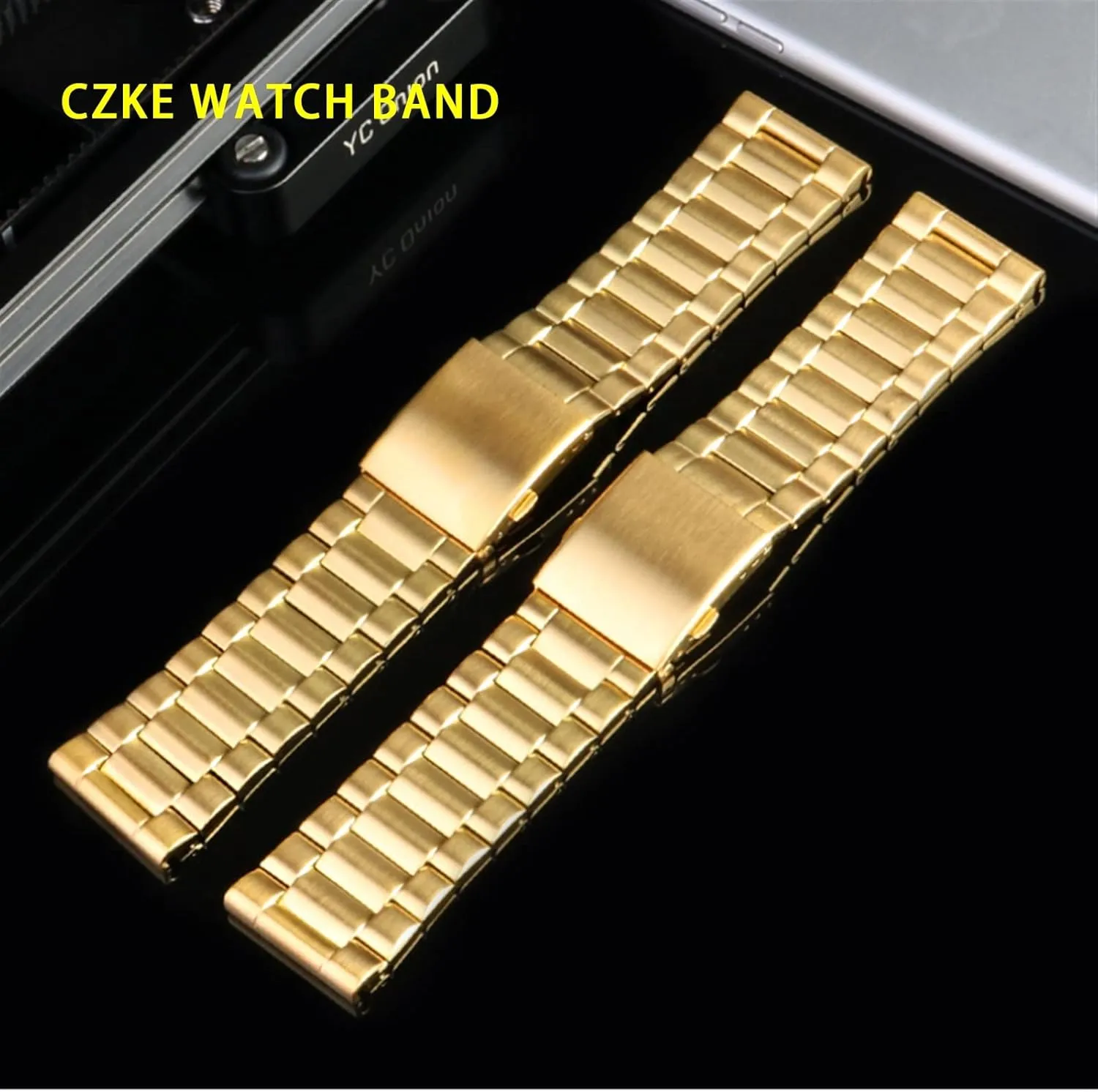 dial Men metal stainless steel watch band gold strap 24MM 26MM 28MM Bracelet, Golden A For diesel DZ7333 DZ4344 Watch boredom large 