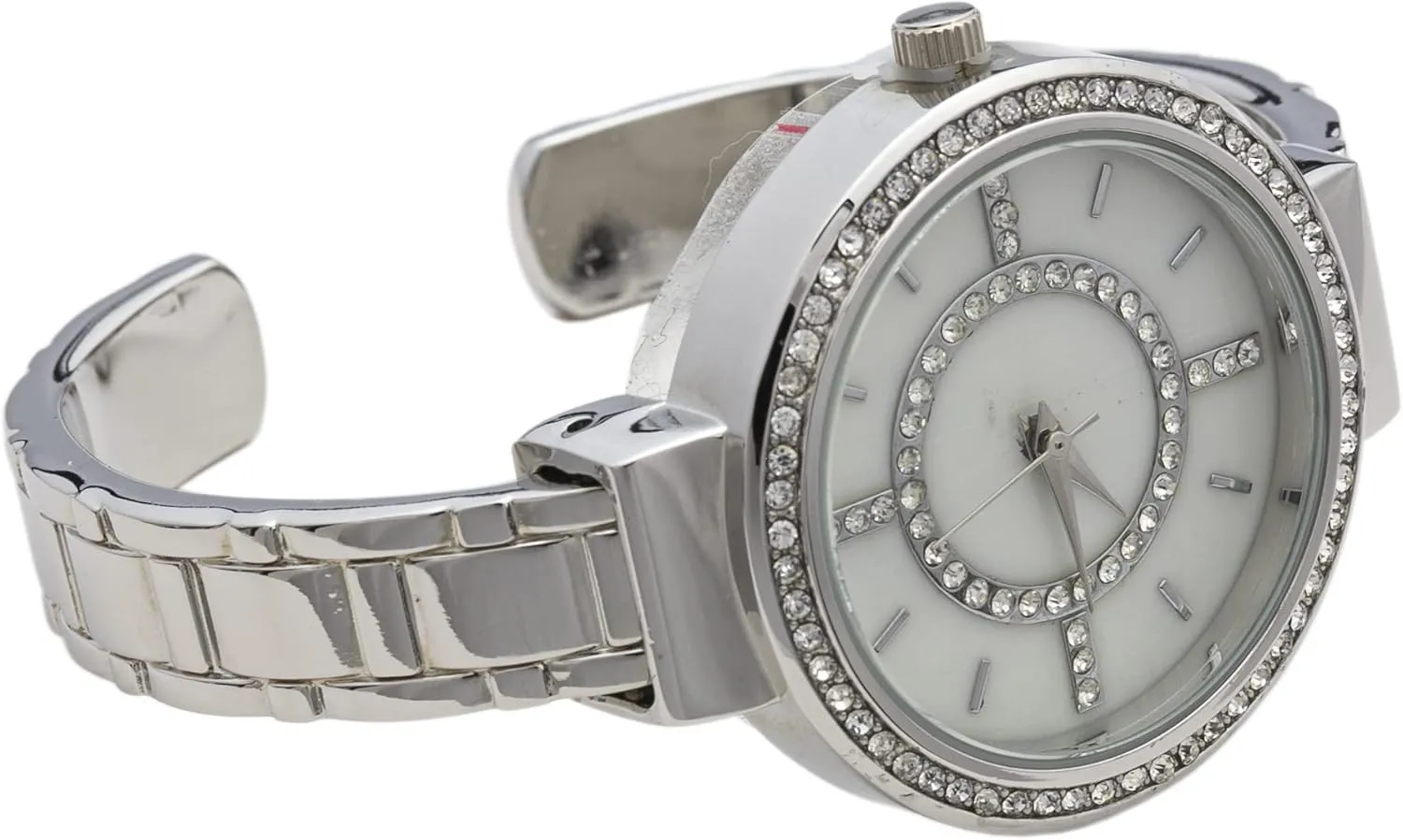 Dial Metal couple thwart erosion commentator Cuff Bangle Watch Blekon Collections Women's 34mm Case Rhinestone 