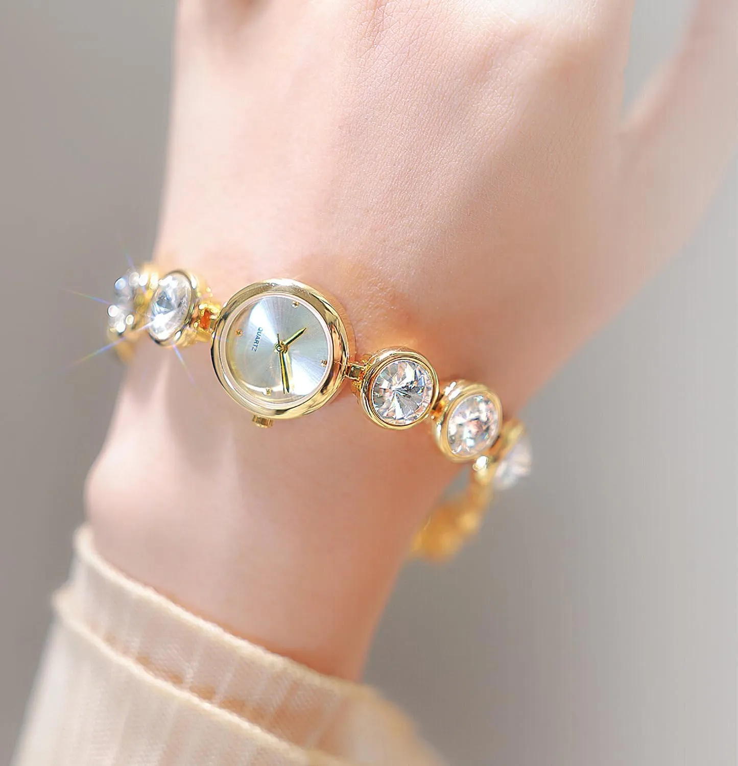 Diamond Vintage Elegant nurture delicate Bracelet Watch Luxury Dress Quartz Watch ADSBIAOYE Women's Fashion 