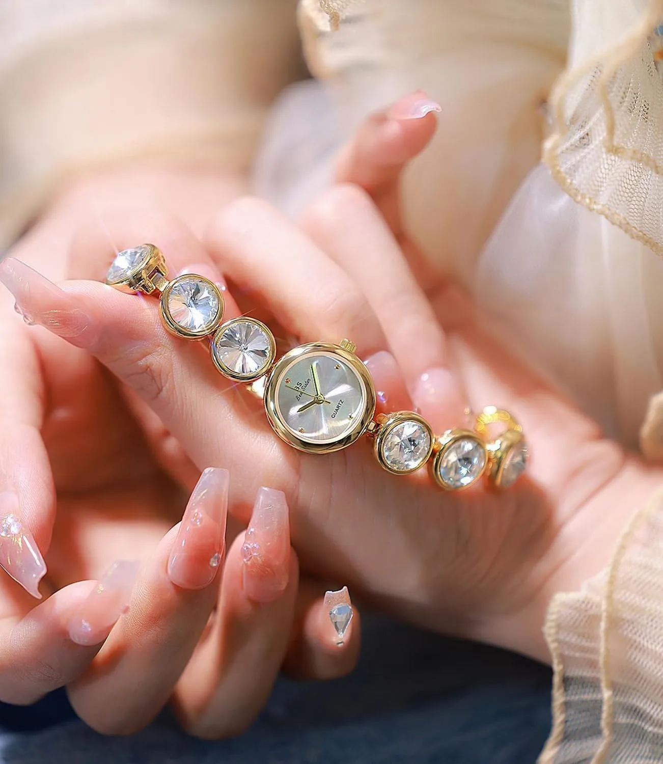 Diamond Vintage Elegant nurture delicate Bracelet Watch Luxury Dress Quartz Watch ADSBIAOYE Women's Fashion 